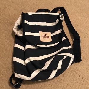Hollister striped small backpack